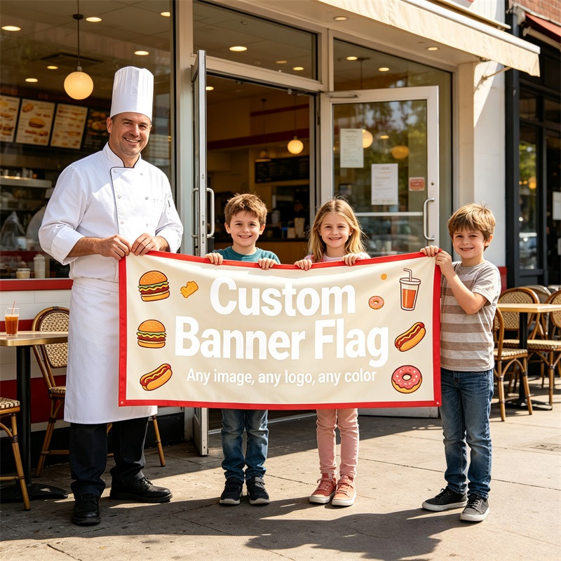 Commercial Printing Terms - Custom Advertising Flags With Delicate Holiday