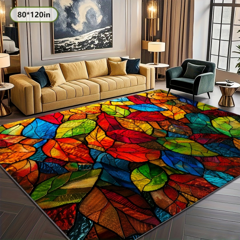 VIKAMA Stained Glass Leaf Prin - Commercial Glass Printing review and price
